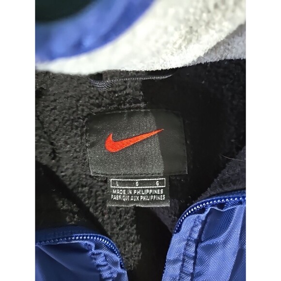 Nike Men's Blue Black Full Zip Fleece Lined Track Jacket Size L - Picture 5 of 13